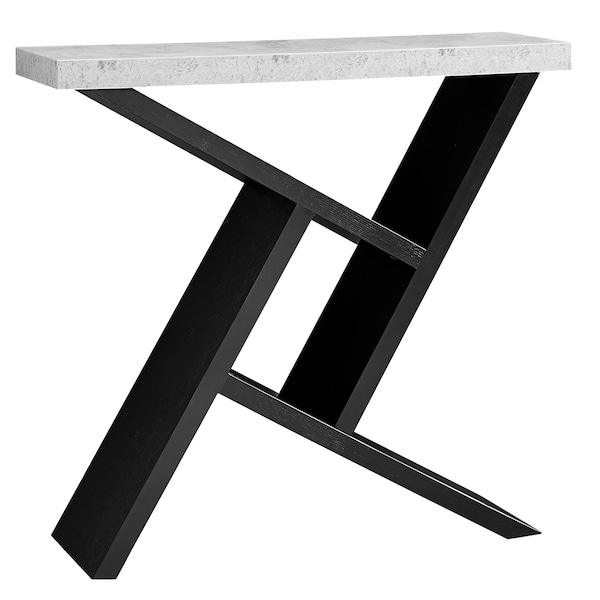 Accent Table, Console, Entryway, Narrow, Sofa, Living Room, Bedroom, Laminate, Grey, Black